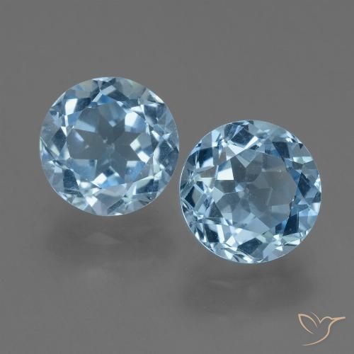 4.58ctw Natural Sky Blue Topaz, Round, VS