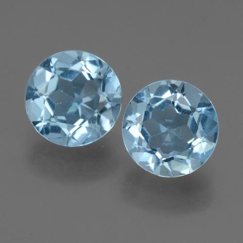 Sky Blue Topaz Gem - 2.1ct Round Facet (ID: 455406)