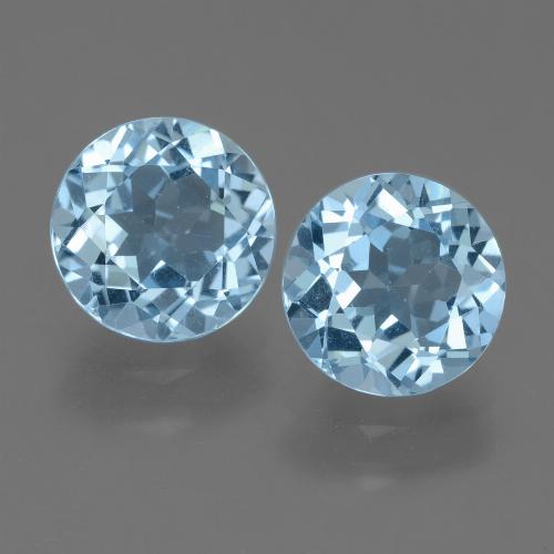 Deep Maya Blue Topaz Gem - 2.4ct Round Facet (ID: 455407)