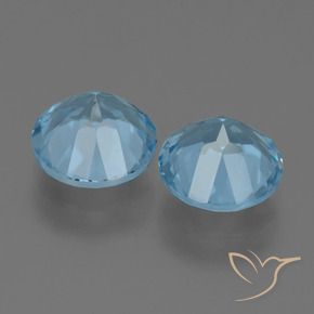 Topaz Gemstones in 8 mm (calibrated) Size for Sale, Topaz Stones in Sky Blue Color