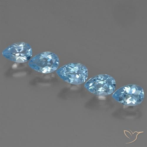 2.82ctw Natural Sky Blue Topaz, Pear Shape, VS