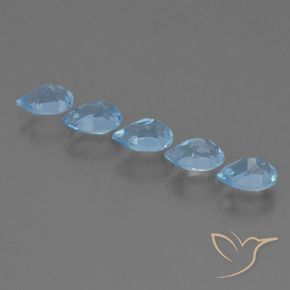 Topaz Gemstones in 6.2 x 4.2 mm Size for Sale, Topaz Stones in Sky Blue Color