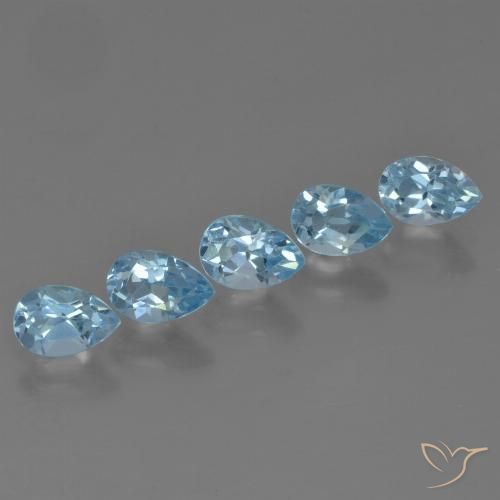 2.90ctw Natural Sky Blue Topaz, Pear Shape, VS