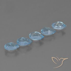 Topaz Gemstones in 6 x 4 mm (calibrated) Size for Sale, Topaz Stones in Sky Blue Color