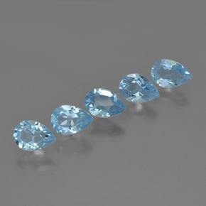 Maya Blue Topaz Gem - 0.5ct Pear Facet (ID: 455430)