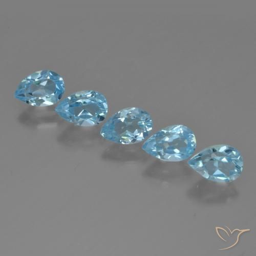 2.89ctw Natural Swiss Blue Topaz, Pear Shape, VS