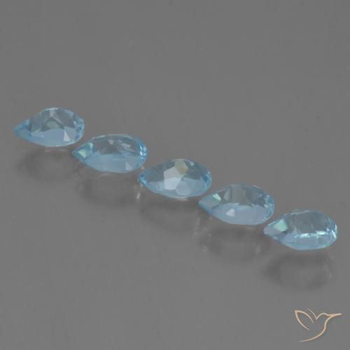 Topaz Gemstones in 6 x 4 mm (calibrated) Size for Sale, Topaz Stones in Swiss Blue Color