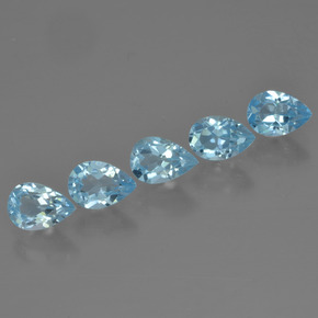Celeste Topazio Gem - 0.6ct Sfaccettatura a pera (ID: 455438)