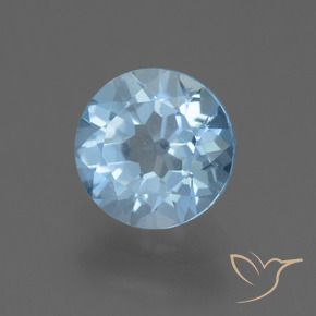 2.23 ct Blue Topaz Stone, Natural Topaz in Round Facet Shape for Sale