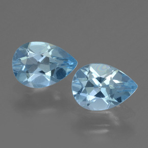 Azul claro Topacio Gema - 0.8ct Corte en forma de pera (ID: 455463)