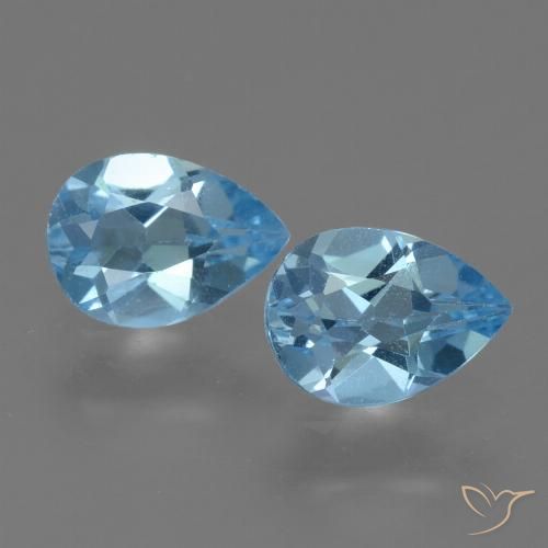 1.58ctw Natural Swiss Blue Topaz, Pear Shape, VVS-VS