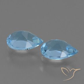 Topaz Gemstones in 7 x 5 mm (calibrated) Size for Sale, Topaz Stones in Swiss Blue Color