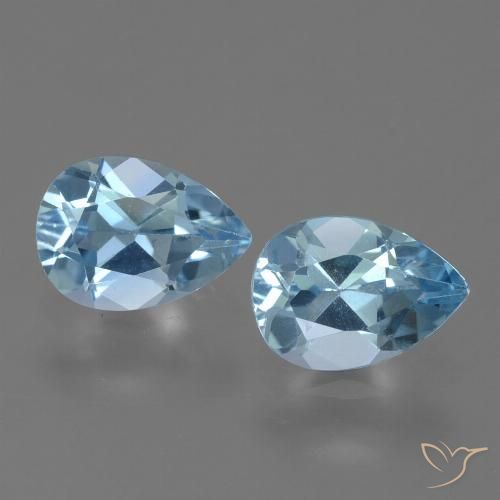 1.69ctw Natural Sky Blue Topaz, Pear Shape, VVS-VS