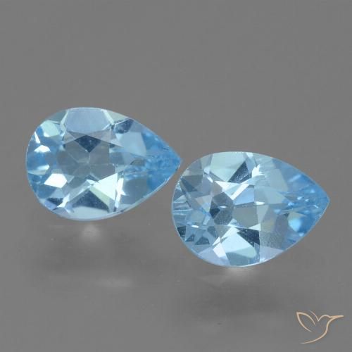 1.57ctw Natural Sky Blue Topaz, Pear Shape, VS