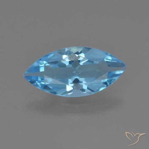 3.08ct Natural Swiss Blue Topaz, Marquise, VS