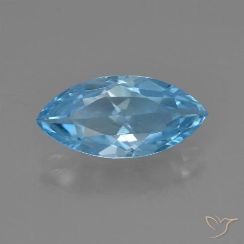 3.81ct Natural Swiss Blue Topaz, Marquise, VS