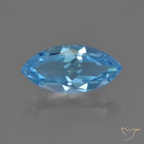 3.65ct Natural Swiss Blue Topaz, Marquise, VS
