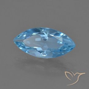 3.56 ct Blue Topaz Stone, Natural Topaz in Marquise Facet Shape for Sale