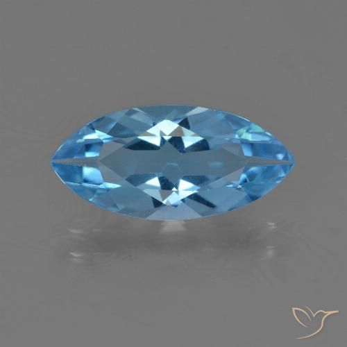 3.22ct Natural Swiss Blue Topaz, Marquise, VS