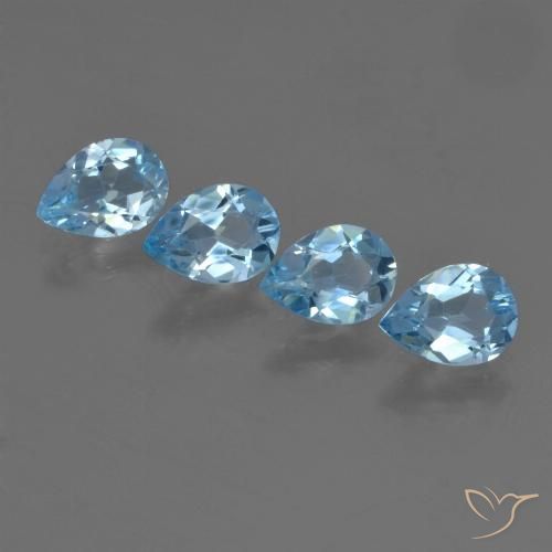 2.72ctw Natural Sky Blue Topaz, Pear Shape, VS
