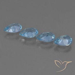 Topaz Gemstones in 7 x 5 mm (calibrated) Size for Sale, Topaz Stones in Sky Blue Color