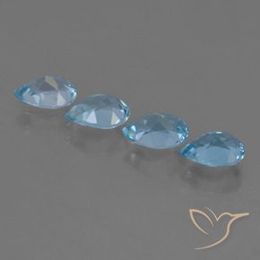 Topaz Gemstones in 7 x 5 mm (calibrated) Size for Sale, Topaz Stones in Sky Blue Color