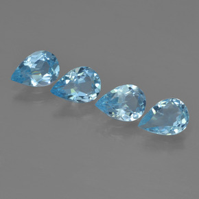 Azul Cielo Topacio Gema - 0.7ct Corte en forma de pera (ID: 455490)