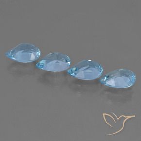 Topaz Gemstones in 7 x 5 mm (calibrated) Size for Sale, Topaz Stones in Sky Blue Color