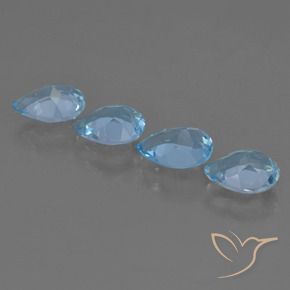 Topaz Gemstones in 7 x 5 mm (calibrated) Size for Sale, Topaz Stones in Sky Blue Color