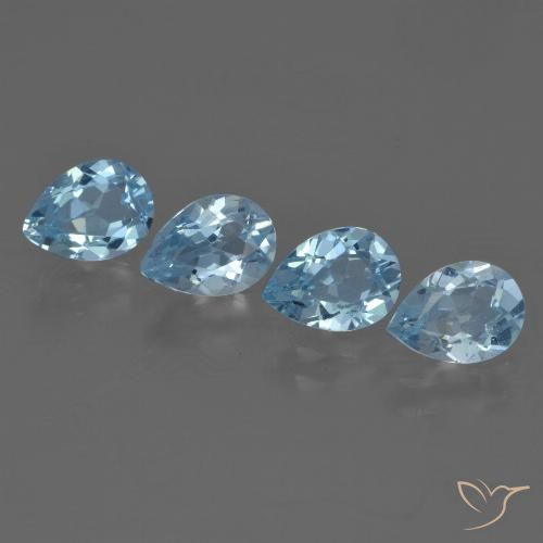 3.17ctw Natural Sky Blue Topaz, Pear Shape, VS