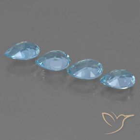 Topaz Gemstones in 7 x 5 mm (calibrated) Size for Sale, Topaz Stones in Swiss Blue Color