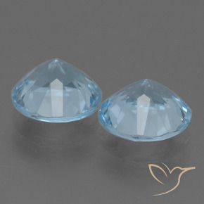 Topaz Gemstones in 8 mm (calibrated) Size for Sale, Topaz Stones in Swiss Blue Color