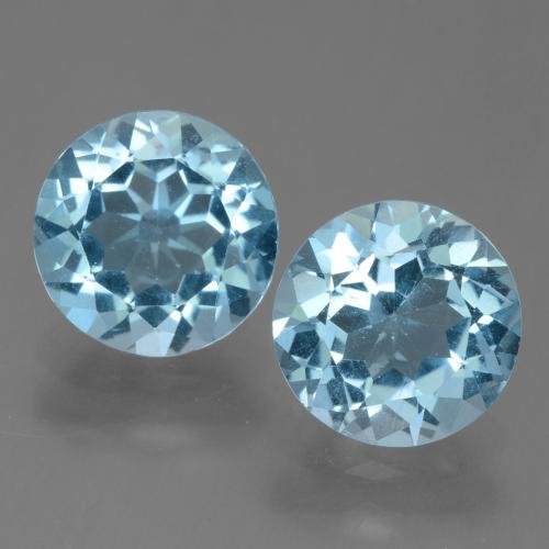 Baby Blue Topaz Gem - 2.2ct Round Facet (ID: 455506)