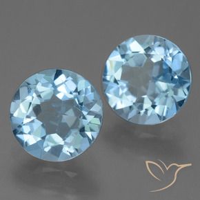 4.54 ctw Blue Topaz Stones, Natural Topaz in Round Facet Shape for Sale