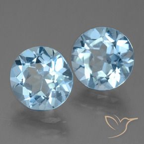 4.31 ctw Blue Topaz Stones, Natural Topaz in Round Facet Shape for Sale