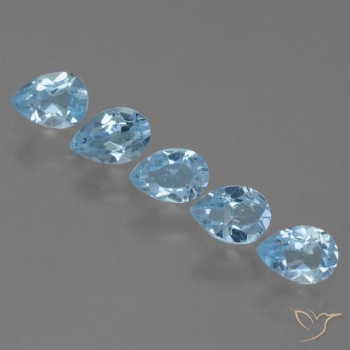 2.73ctw Natural Sky Blue Topaz, Pear Shape, VS