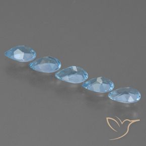 Topaz Gemstones in 6 x 4 mm (calibrated) Size for Sale, Topaz Stones in Sky Blue Color