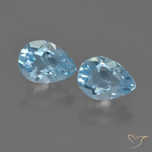 1.70ctw Natural Sky Blue Topaz, Pear Shape, VS