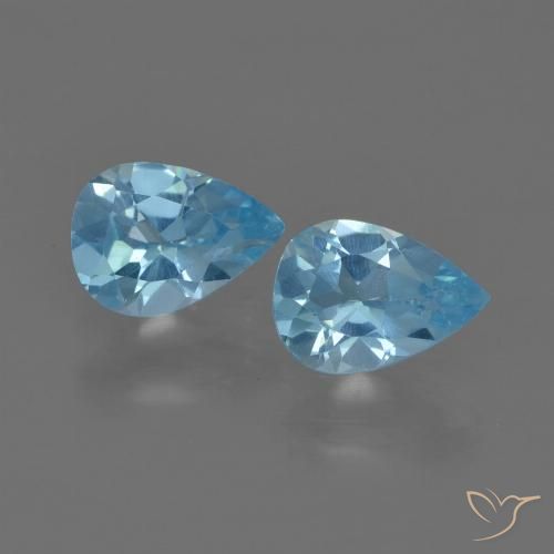 1.49ctw Natural Swiss Blue Topaz, Pear Shape, VS