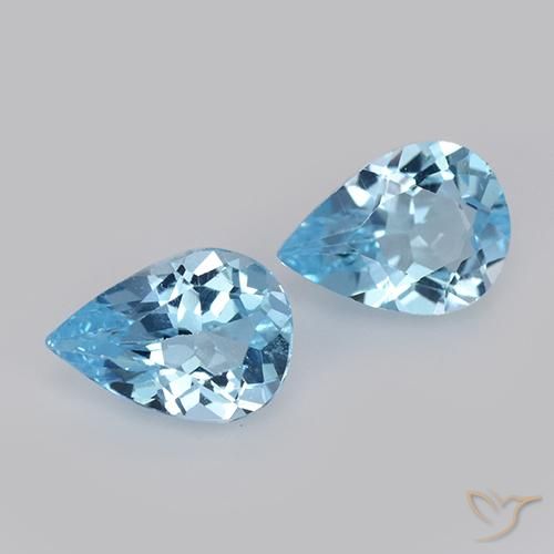 Sky Blue Topaz Gem - 0.7ct Pear Facet (ID: 455543)