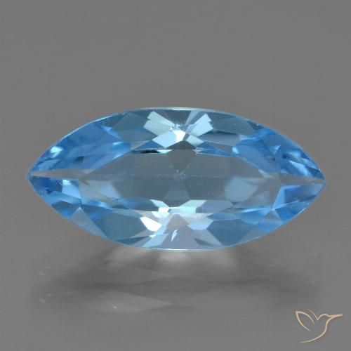 22.10 Ct Natural Brazil Blue Topaz Oval Shape Loose Gemstone 