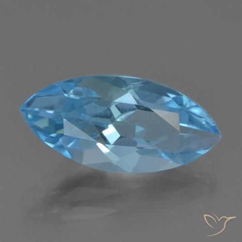 3.66ct Natural Swiss Blue Topaz, Marquise, VS