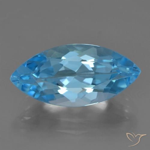 4.28ct Natural Swiss Blue Topaz, Marquise, VS