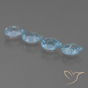 Topaz Gemstones in 6.1 x 4.3 mm Size for Sale, Topaz Stones in Sky Blue Color