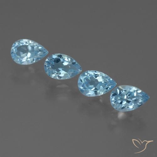 2.41ctw Natural Swiss Blue Topaz, Pear Shape, VS