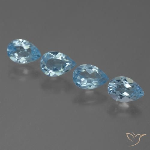 2.05ctw Natural Swiss Blue Topaz, Pear Shape, VS
