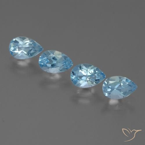 2.09ctw Natural Swiss Blue Topaz, Pear Shape, VS