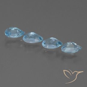 Topaz Gemstones in 6 x 4 mm (calibrated) Size for Sale, Topaz Stones in Swiss Blue Color