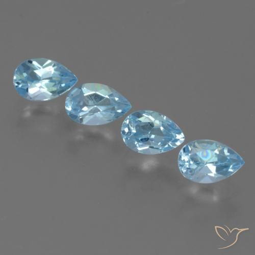 2.02ctw Natural Sky Blue Topaz, Pear Shape, VS