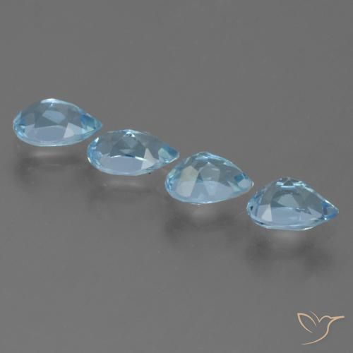 Topaz Gemstones in 6 x 4 mm (calibrated) Size for Sale, Topaz Stones in Sky Blue Color